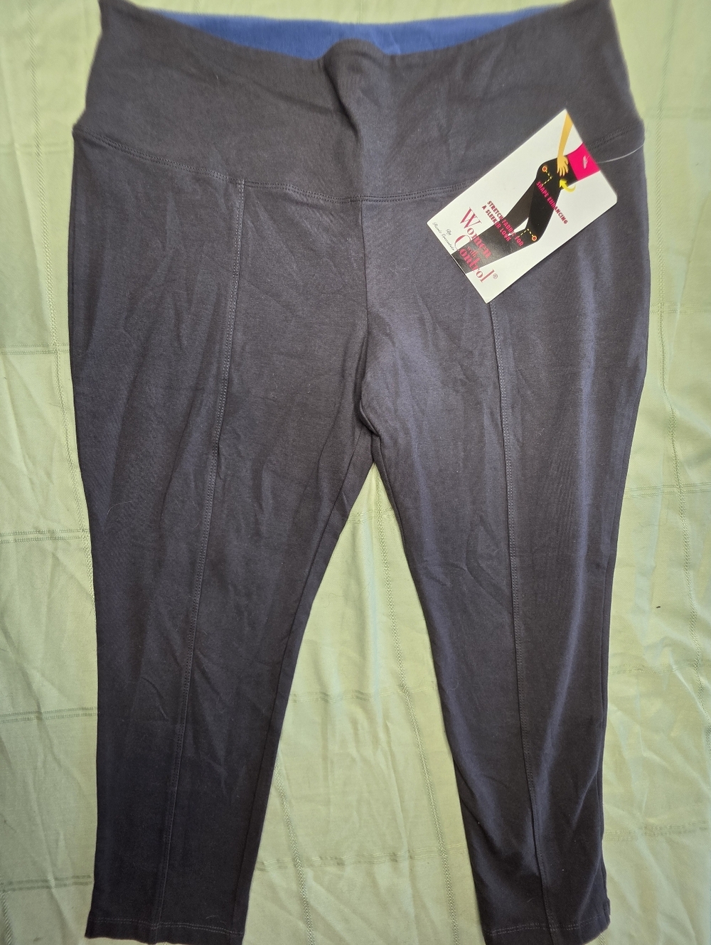Women with Control NWT Tummy Control Seamed Leggings Black Petite Large LP